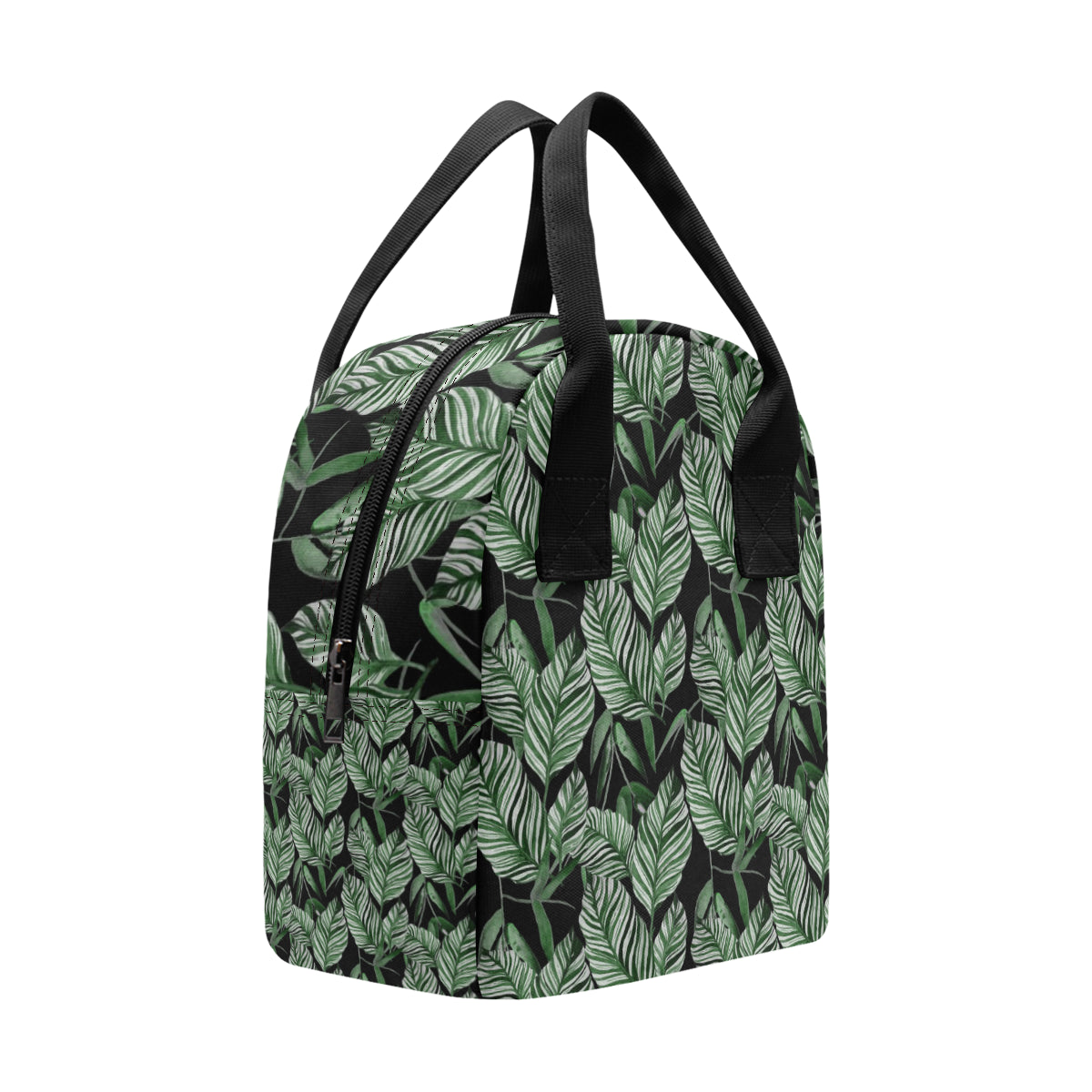 Palm Leaves Pattern Print Design PL09 Insulated Lunch Bag