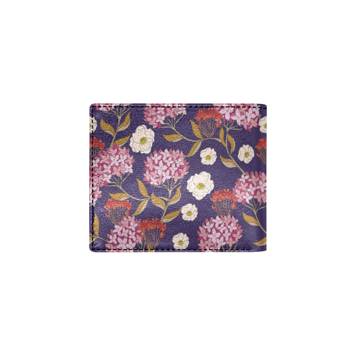 Hydrangea Pattern Print Design HD010 Men's ID Card Wallet