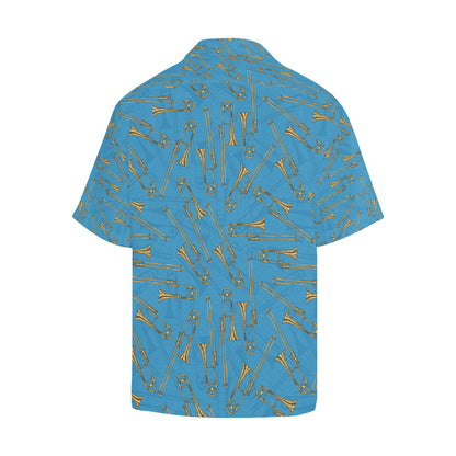 Trombone Pattern Print Design 01 Men's Hawaiian Shirt