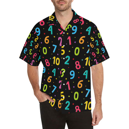 Number Pattern Print Design A04 Men's Hawaiian Shirt
