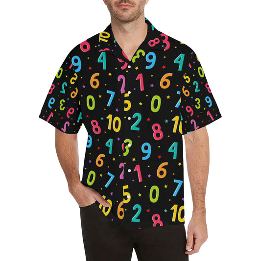 Number Pattern Print Design A04 Men's Hawaiian Shirt