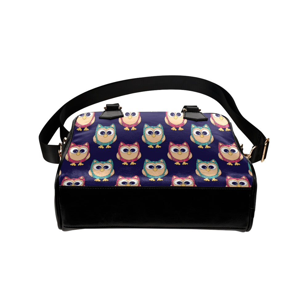 Owl Pattern Print Design A06 Shoulder Handbag