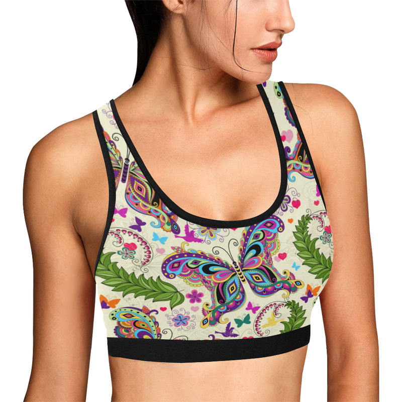 Butterfly Colorful Indian Style Sports Bra