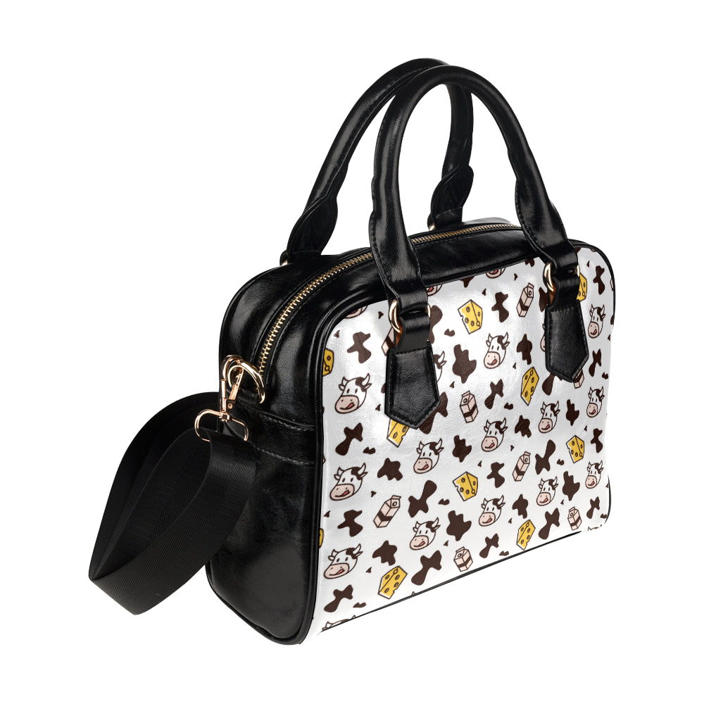 Cow Pattern Print Design 06 Shoulder Handbag