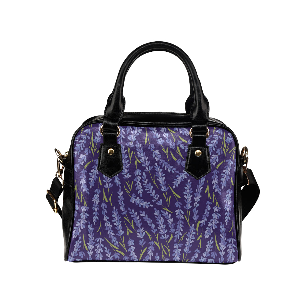 Lavender Pattern Print Design 03 Shoulder Handbag