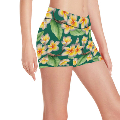 Plumeria Pattern Print Design PM07 Yoga Shorts