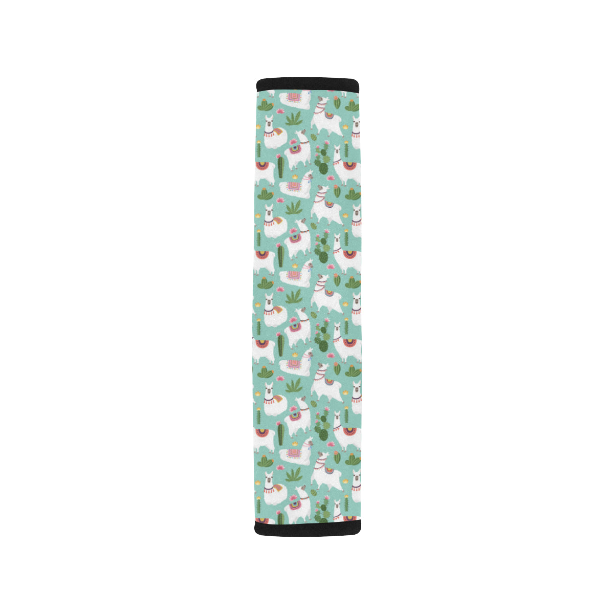 Llama with Cactus Themed Print Car Seat Belt Cover
