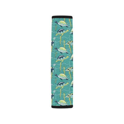 Sea Turtle Pattern Print Design T08 Car Seat Belt Cover