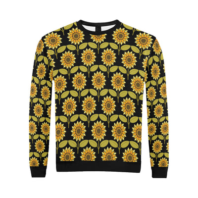 Sunflower Pattern Print Design SF015 Men Long Sleeve Sweatshirt