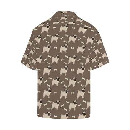 Pug Pattern Print Design A02 Men's Hawaiian Shirt