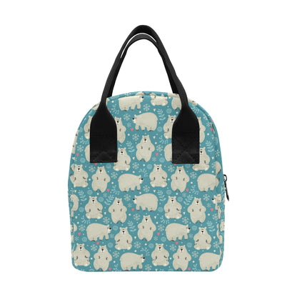 Bear Pattern Print Design BE04 Insulated Lunch Bag