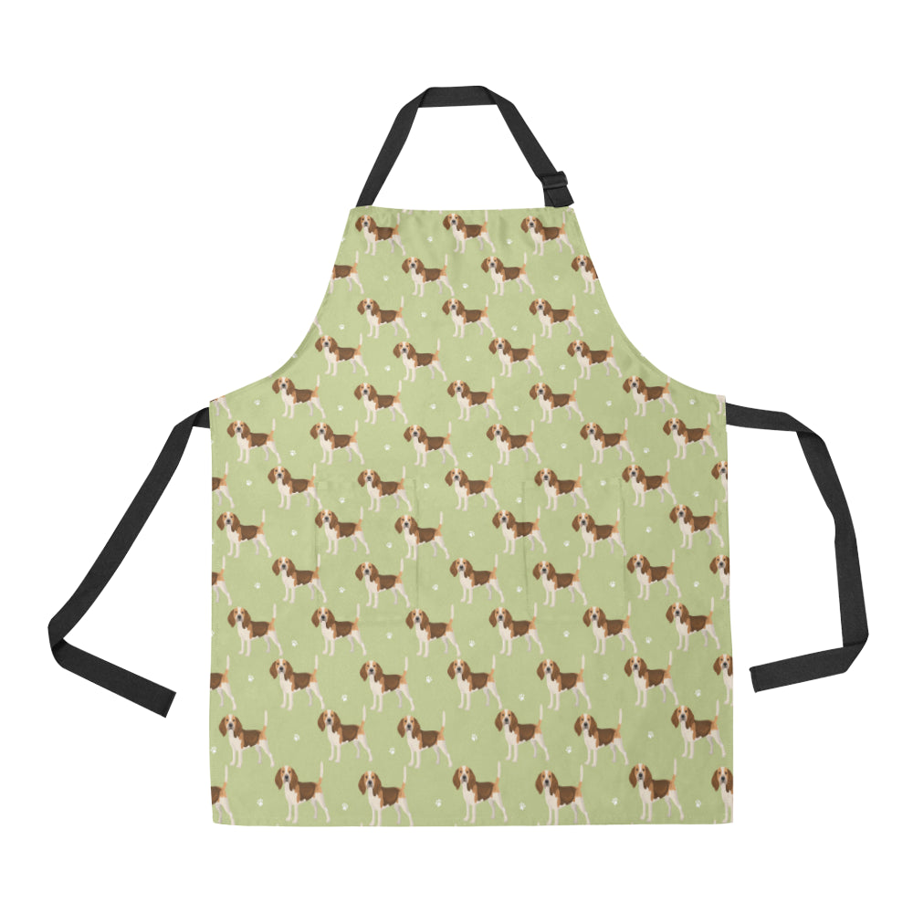 Beagle Pattern Print Design 07 Apron with Pocket