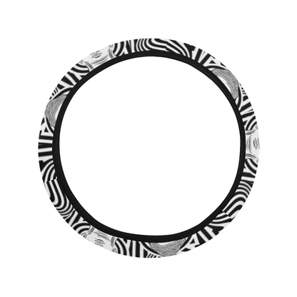 Buddha Pattern Print Design 05 Steering Wheel Cover with Elastic Edge