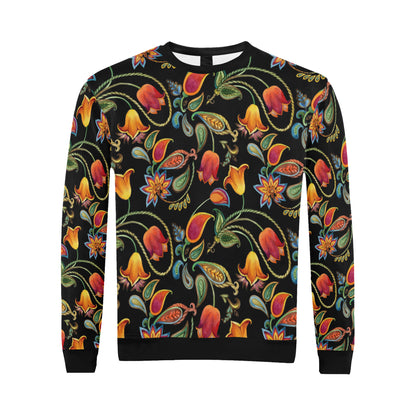 Tulip Boho Pattern Print Design TP09 Men Long Sleeve Sweatshirt