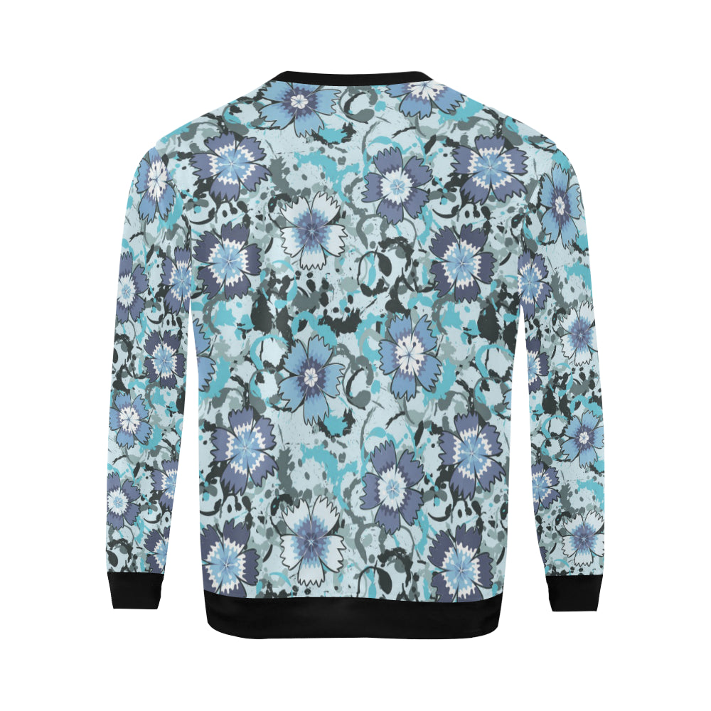 Carnations Pattern Print Design CN04 Men Long Sleeve Sweatshirt