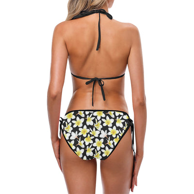 Yellow Plumeria Hawaiian Flowers Bikini