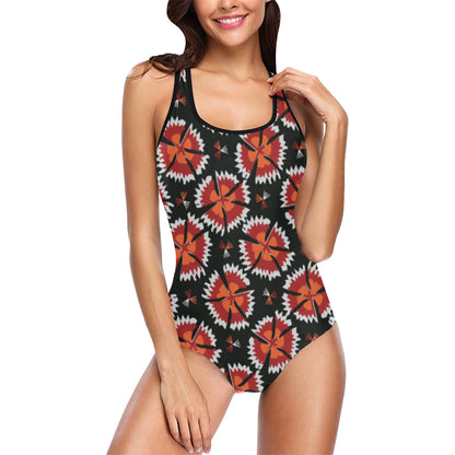 Carnations Pattern Print Design CN03 Women Swimsuit
