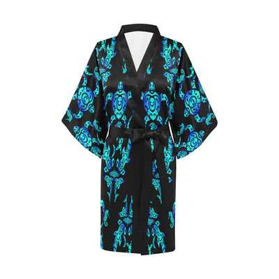 Sea turtle Polynesian Tribal Hawaiian Women's Short Kimono