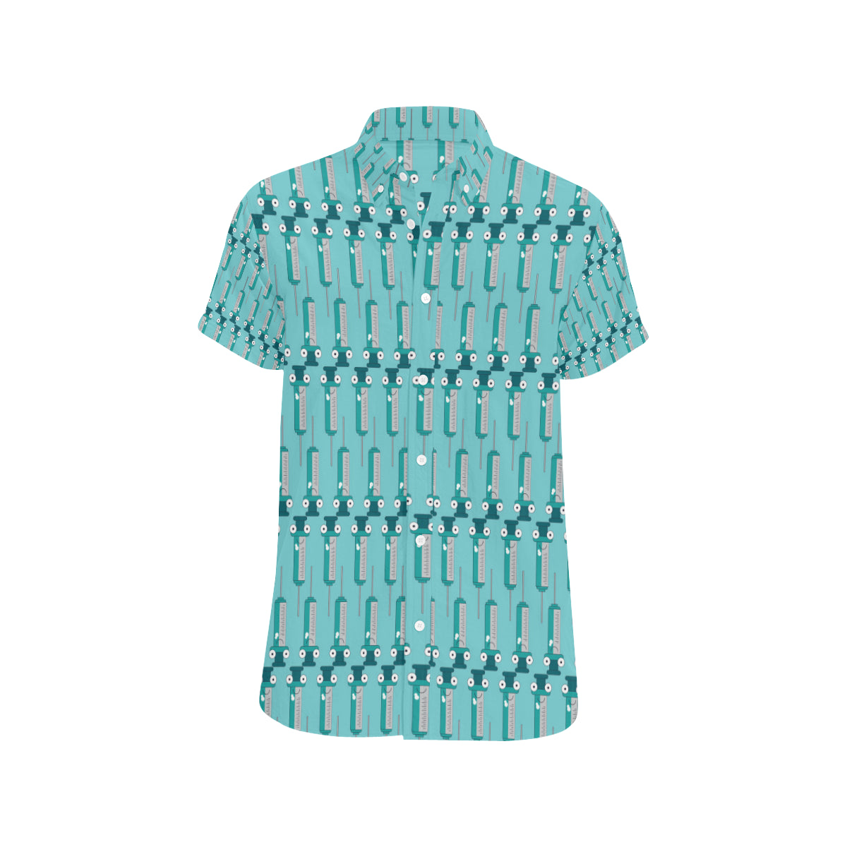 Phlebotomist Concept Design Men's Short Sleeve Button Up Shirt