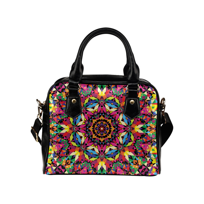 Kaleidoscope Pattern Print Design 02 Shoulder Handbag