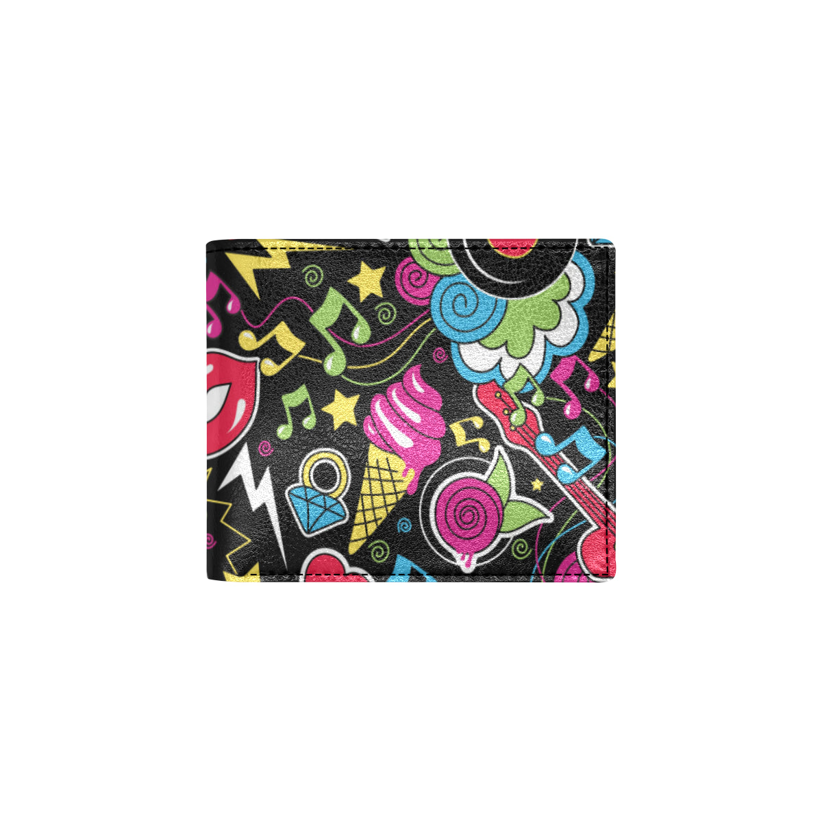 Pop Art Pattern Print Design A04 Men's ID Card Wallet