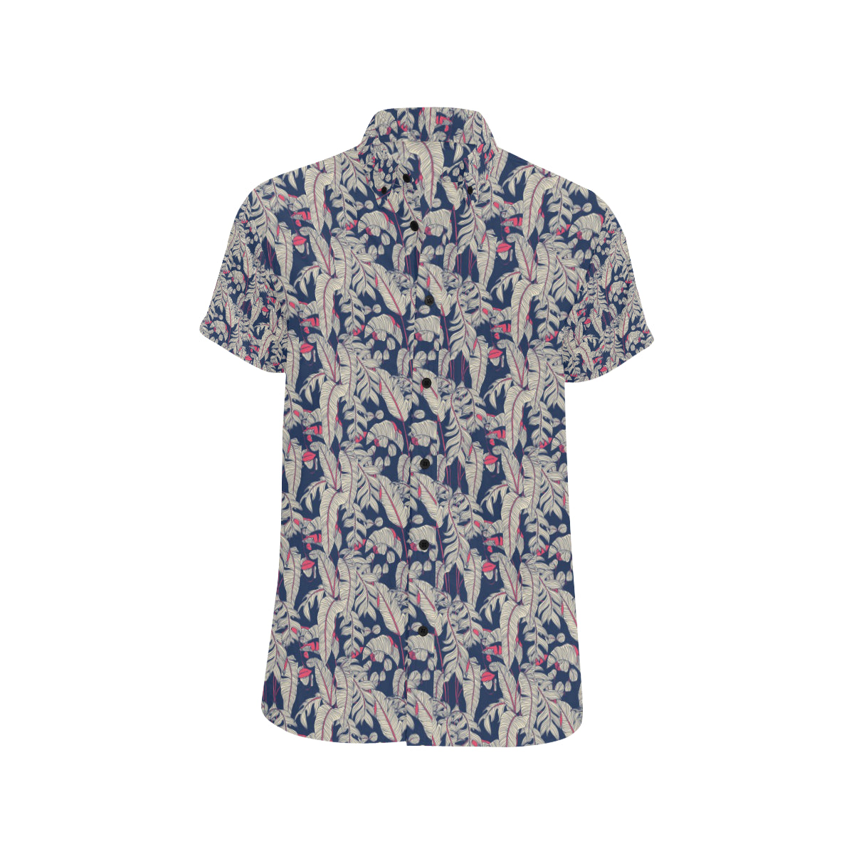 Bird Of Paradise Pattern Print Design 03 Men's Short Sleeve Button Up Shirt
