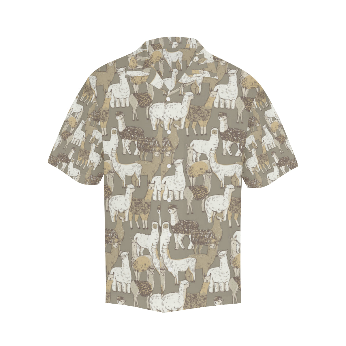 Alpaca Pattern Print Design 01 Men's Hawaiian Shirt