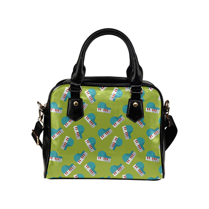 Piano Pattern Print Design 03 Shoulder Handbag