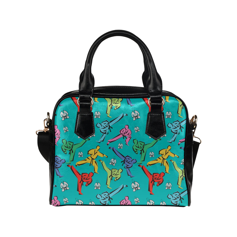 Judo Pattern Print Design 01 Shoulder Handbag