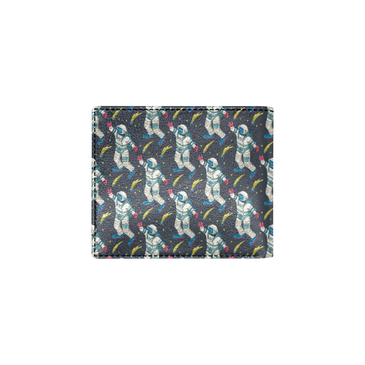 Astronaut Pattern Print Design 04 Men's ID Card Wallet