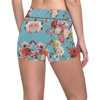 Summer Floral Pattern Print Design SF05 Yoga Shorts