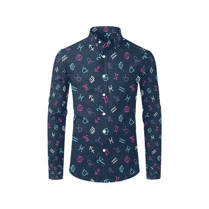 Constellation Pattern Print Design 04 Men's Long Sleeve Shirt