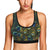 Peacock Feather Pattern Print Design A03 Sports Bra