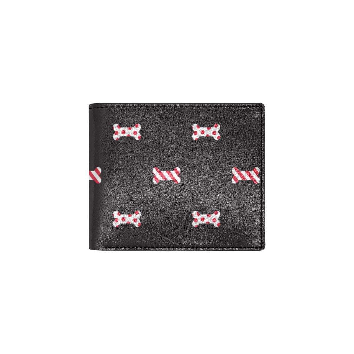 Dog Bone Pattern Print Design 04 Men's ID Card Wallet