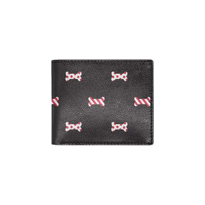Dog Bone Pattern Print Design 04 Men's ID Card Wallet
