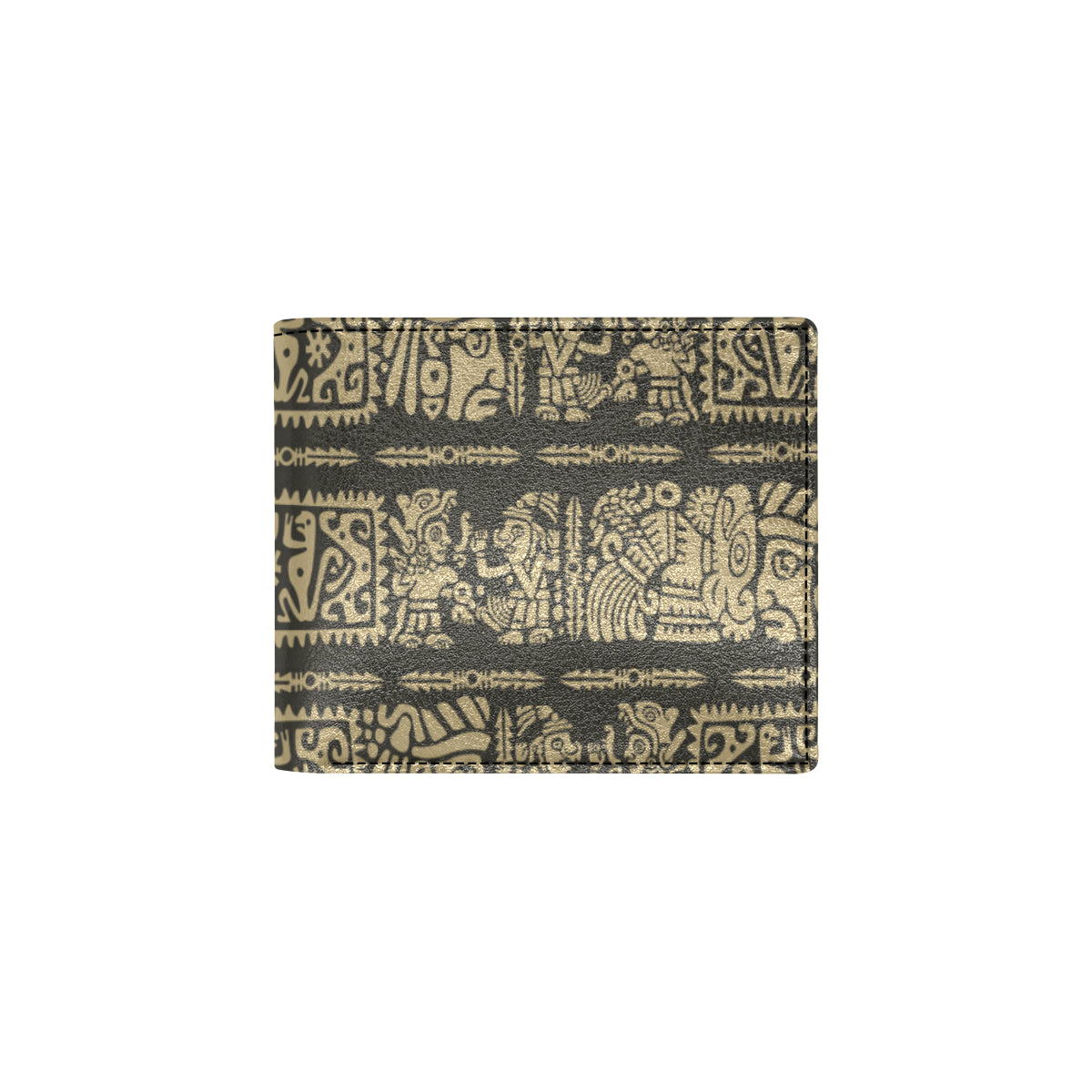 Mayan Pattern Print Design 02 Men's ID Card Wallet