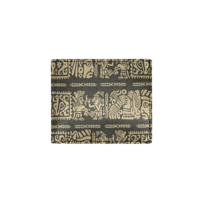 Mayan Pattern Print Design 02 Men's ID Card Wallet