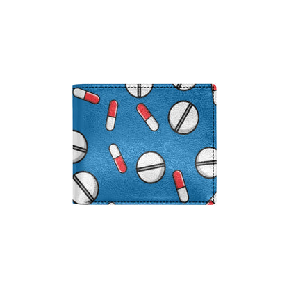 Pill Pattern Print Design A05 Men's ID Card Wallet