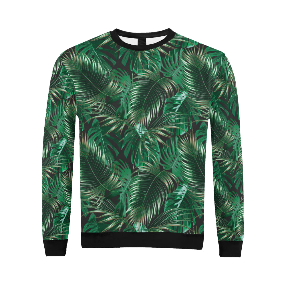 Tropical Flower Pattern Print Design TF012 Men Long Sleeve Sweatshirt