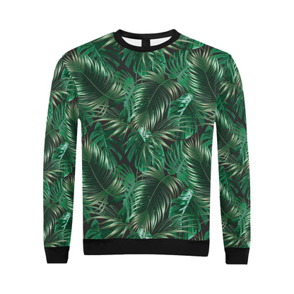 Tropical Flower Pattern Print Design TF012 Men Long Sleeve Sweatshirt