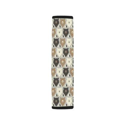 Bear Pattern Print Design 04 Car Seat Belt Cover