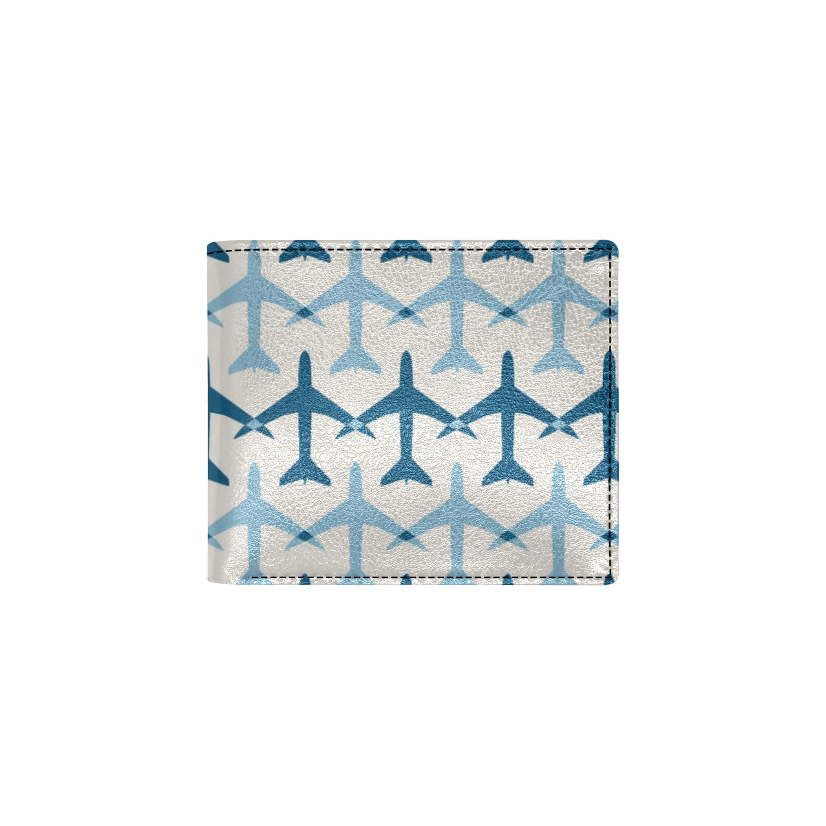 Airplane Pattern Print Design 04 Men's ID Card Wallet