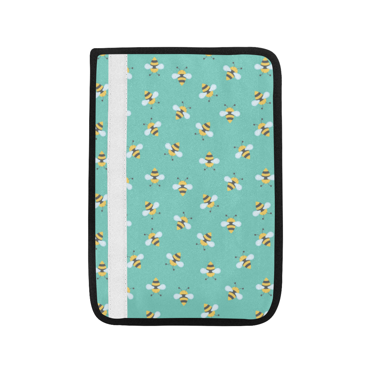Bee Pattern Print Design 01 Car Seat Belt Cover