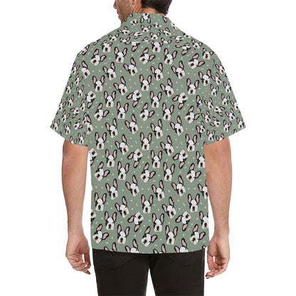 Boston Terrier Pattern Print Design 05 Men's Hawaiian Shirt