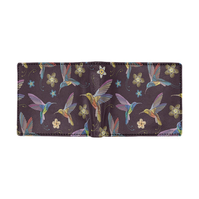 Hummingbird Pattern Print Design 04 Men's ID Card Wallet