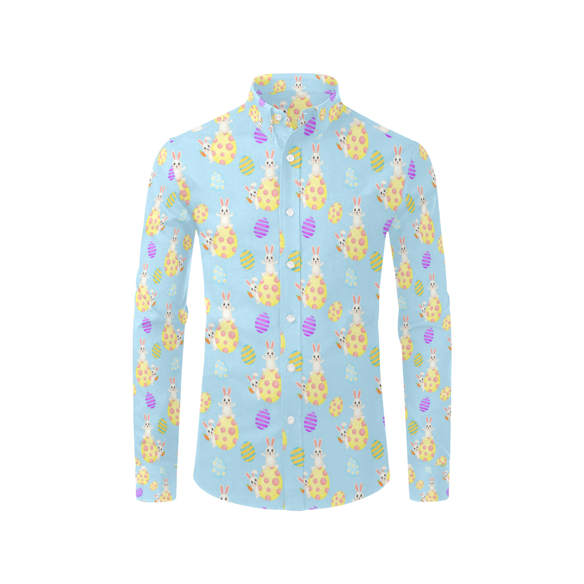 Easter Eggs Pattern Print Design RB015 Men's Long Sleeve Shirt