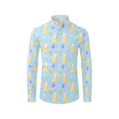 Easter Eggs Pattern Print Design RB015 Men's Long Sleeve Shirt