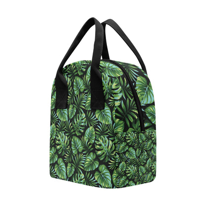 Palm Leaves Pattern Print Design PL013 Insulated Lunch Bag