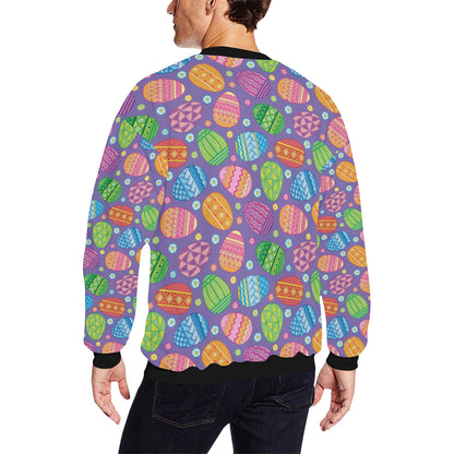 Easter Eggs Pattern Print Design RB010 Men Long Sleeve Sweatshirt