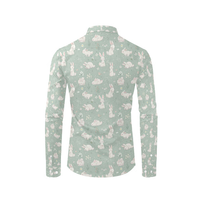 Bunny Pattern Print Design 03 Men's Long Sleeve Shirt